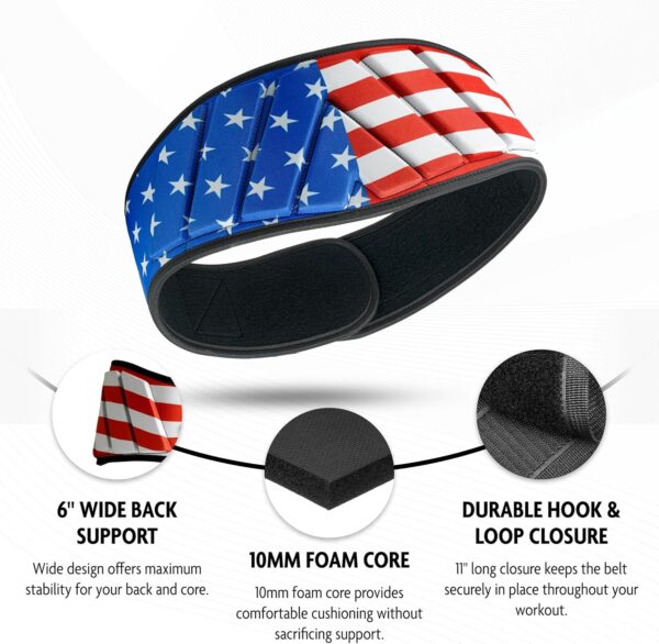 DMoose Fitness Neoprene Weight Lifting Belt - Adjustable 6" Gym Support for Stability & Lumbar Support - Sweat Resistant Weightlifting Belt for Men & Women for Squats, Deadlifts & Bench Presses