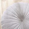 Floor Pillow Meditation Cushion Round Large Floor Pillows Seating for Adults, Velvet Thick Floor Cushions for Yoga Living Room Balcony Outdoor Tatami（Grey）