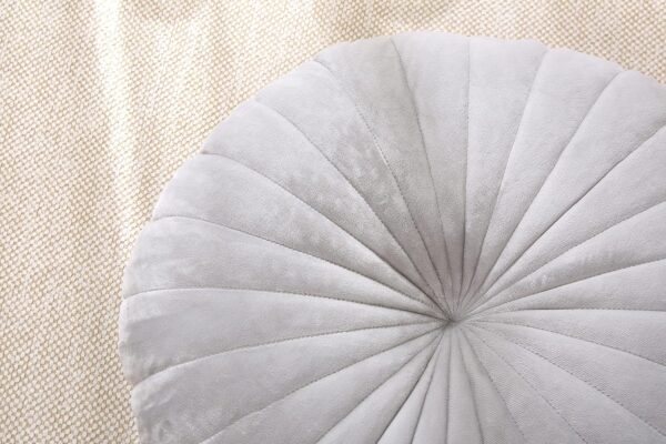 Floor Pillow Meditation Cushion Round Large Floor Pillows Seating for Adults, Velvet Thick Floor Cushions for Yoga Living Room Balcony Outdoor Tatami（Grey）