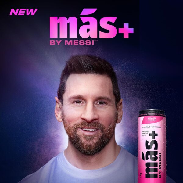 Más+ by Messi 12oz Variety Pack Sports Drink & Hydration Beverage, 12-pack
