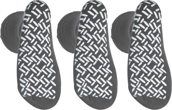 NOBLES HEALTH CARE PRODUCT SOLUTIONS Pack of 3 Pairs - XXXL Wide Non-Skid Slipper Socks for People W/Swollen feet Diabetes