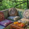Mandala Life ART Meditation Cushion Cover with Fringe- 26 inches - Cotton - Square Floor Pillow - Moroccan Room Decor - Boho Accent - Bohemian Zafu Pouf