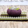 Leewadee Meditation Cushion Set – 1 Round Zafu Meditation Pillow and 1 Square Roll-Up Zabuton Meditation Mat, Pillows Bundle Filled with Kapok