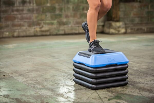 91tJ1AIzWL._AC_SL1500_.jpg The Step Adjustable High Step Aerobic Platform with 4 Risers, Home Gym Workout Equipment, Fitness Exercise Equipment Made in the USA