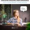 Smart WiFi Wireless Essential Oil Aromatherapy 400ml Ultrasonic Diffuser & Humidifier with Alexa & Google Home Phone App & Voice Control - Create Schedules - LED & Timer Settings Dark Brown