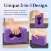 Deep-Zen® Yoga Blocks Wrist Support; Yoga Blocks 2 Pack w/Knee Pads; Yoga Blocks 2 Pack with Strap to Put Less Weight on Wrists; Durable, Versatile Yoga Brick Exercise Block Set, Blocks Yoga