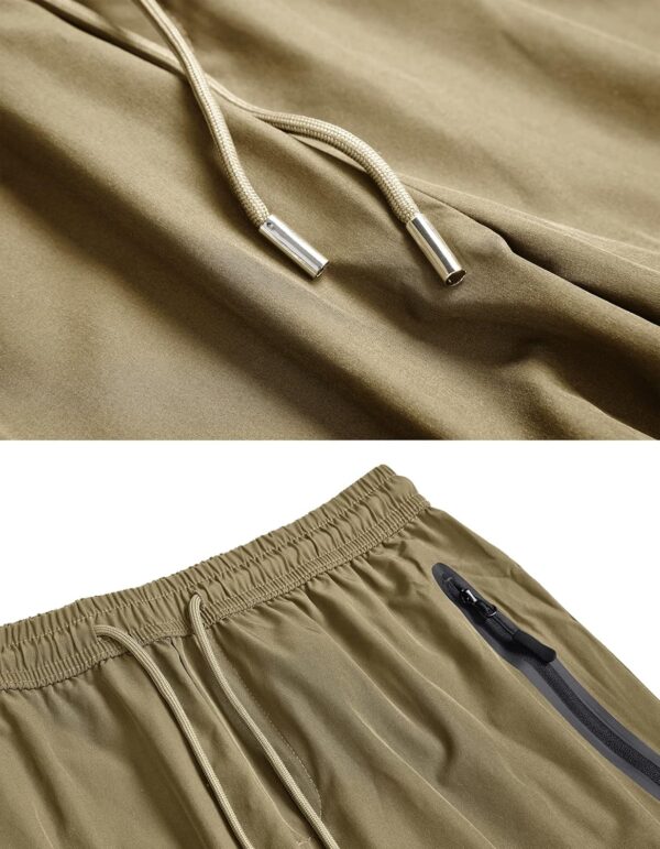 Men's Lightweight Quick Dry Hiking Running Pants Outdoor Sports Breathable Zipper Pockets Athletic Work Pants