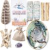 Blue River Sage Smudging & Energy Cleansing Kit with Amethyst, White Sage, Palo Santo, Abalone Shell, Stand & Guide (Regular)