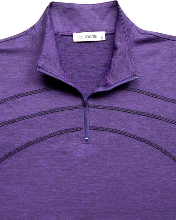 MOQIVGI Womens Long Sleeve Workout Tops Casual Sports Gym Yoga Running Half Zip Pullover