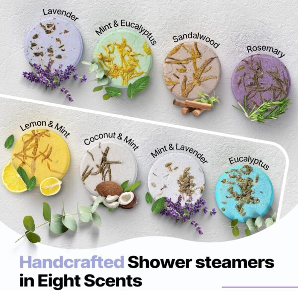 Shower Steamers Aromatherapy Birthday Gifts for Women - SWCANDY 8 Pcs Valentines Day Gifts for Her Mom Men Teen Adults Bath Bombs Self Care with Natural Essential Oils Relaxation Home SPA Mothers Day