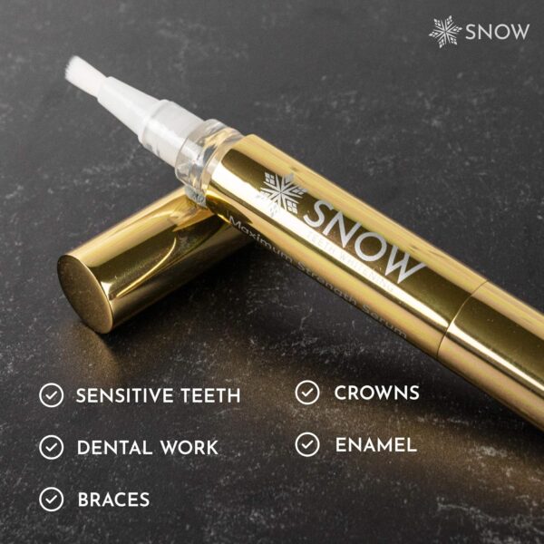 Snow Extra Strength Teeth Whitening - Teeth Whitening Pen, at Home Stick Refills, Tooth Serum Wand for & Oral Care, Easy to Use Whitener Stick - Pack of 1