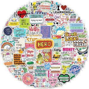 300 Pcs Motivational Stickers for Adults, Inspirational Water Bottle Stickers, Scrapbook Supplies Positive Affirmation Stickers, Mental Health Vision Board Laptop Vinyl Stickers for Kids