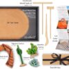 Desert Zen Garden Kit. Premium Home Cactus Decor. 11x8 Sand Tray. 4 Artificial Features, Brown Sand, 3 Handcrafted Wood Tools. Southwestern Desert Decor Zen Garden for Desk Therapy
