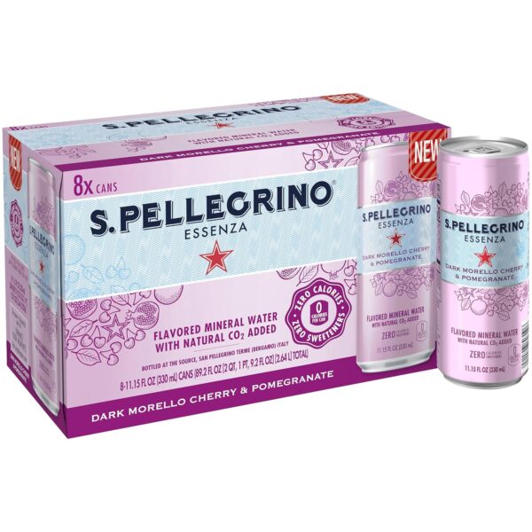 S.Pellegrino Essenza Variety Pack - Lemon, Dark Morello Cherry, Wild Strawberry,11.15 Fl. Oz (Pack of 24)