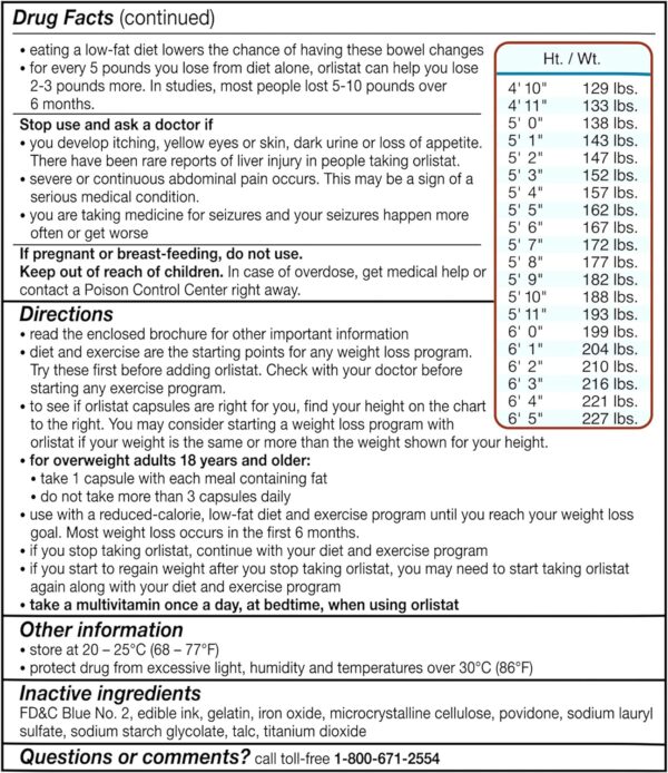 alli Diet Weight Loss Supplement Pills, Orlistat 60Mg Capsules, 170 Count