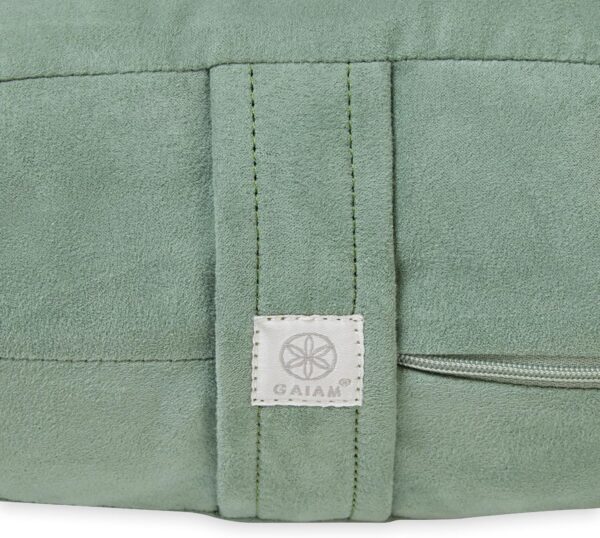 Gaiam Yoga Bolster - Long, Rectangular Meditation Pillow - Supportive Cushion for Restorative Yoga and Sitting on the Floor - Built-In Carrying Handle - Machine Washable Cover'