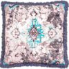 Mandala Life ART Meditation Cushion Cover with Fringe- 26 inches - Cotton - Square Floor Pillow - Moroccan Room Decor - Boho Accent - Bohemian Zafu Pouf