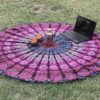 raajsee Purple Round Beach Tapestry Hippie/Boho Beach Blanket Mandala/Indian Cotton Throw - Round Tablecloth/Home Decor/Indie Rug Yoga Mat Meditation Picnic Rugs 178 CM / 70 INCHE Circle