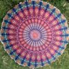 INDIAN CRAFT CASTLE ICC 32 Inch Floor Pillows & Cushion Covers Decorative Hippie Mandala Pouf Pillow Covers Seating Meditation Cushion Cover Bohemian Large Boho Ottoman Case Pillowcase Couch Round