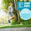 Just Jump It 8' Foot Single Jump Rope for Kids Women and Men - Active Outdoor Youth Fitness Excersing Equipment - Braided Nylon Gym Accessories