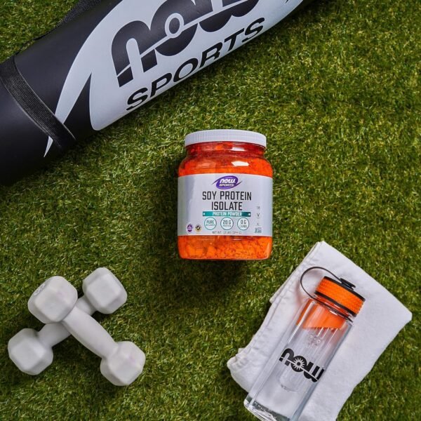 NOW Foods Sports Nutrition, Soy Protein Isolate 20 G, 0 Carbs, Unflavored Powder, 1.2-Pound