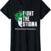 Fight Stigma Mental Health Awareness Butterfly Women Girls T-Shirt