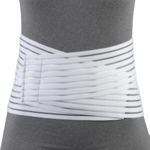 OTC Lumbosacral Support, 7-inch Lower Back, Lightweight Compression, Elastic, White, Universal
