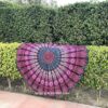 raajsee Purple Round Beach Tapestry Hippie/Boho Beach Blanket Mandala/Indian Cotton Throw - Round Tablecloth/Home Decor/Indie Rug Yoga Mat Meditation Picnic Rugs 178 CM / 70 INCHE Circle