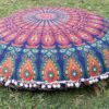 INDIAN CRAFT CASTLE ICC 32 Inch Floor Pillows & Cushion Covers Decorative Hippie Mandala Pouf Pillow Covers Seating Meditation Cushion Cover Bohemian Large Boho Ottoman Case Pillowcase Couch Round