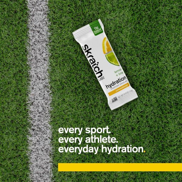 Skratch Labs Unsweetened Electrolyte Powder Packets - Everyday Hydration - Sport Drink Mix - Sugar Free - Electrolytes Booster- Lemon + Lime - 15 Servings - Keto, Paleo, Vegan, Non-GMO