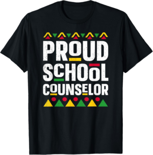 Proud School Counselor Africa Pride Black History Month T-Shirt