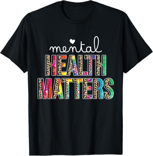 Mental Health Matters Leopard Human Brain Illness Awareness T-Shirt