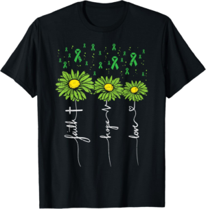 Mental Health Faith Hope Love Flower Awareness Women Kid Men T-Shirt