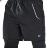 NORTHYARD Men's Workout Shorts 2 in 1 with Zipper Pockets Gym Running Athletic Shorts for Men