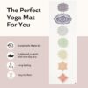 TPE Yoga Mat - Artist Designed, Premium eco friendly mats, Non Slip, Non toxic, Great For Regular & Hot Yoga, Pilates and Workouts (72 inch x 24 inch x 6mm thick)