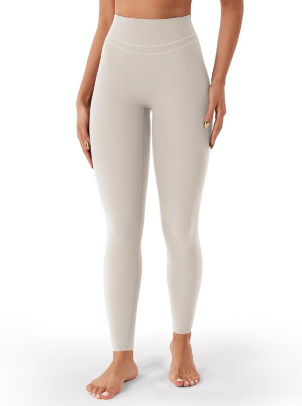 VOYJOY Womens Scrunch Workout Leggings Compression Butt Lifting Mid High Waist 26 Inches Seamless V Back Yoga Pants