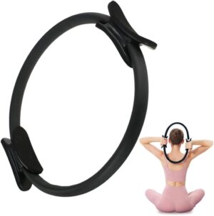 Pilates Ring Fitness Trainer, 2025 Upgrade Magic Circle Pilates Ring, Pilates Circle Yoga Rings Circle Pilates Exercise Equipment with Dual Padded Handles for Beginners Men Women