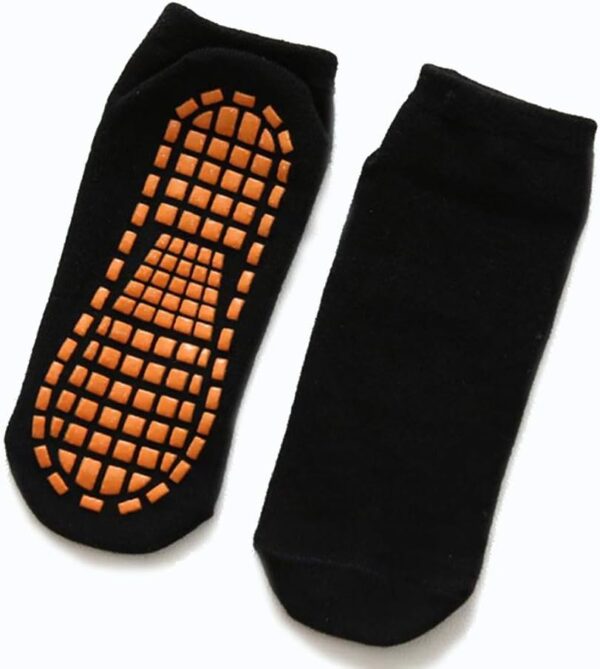Ehdching 7/12 Pairs Pilate Anti Skid Trampoline Socks with Grips Non Slip Cotton Floor Yoga Socks for Kids/Men/Women