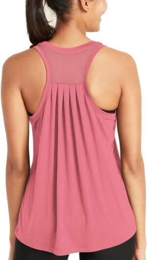 Bestisun Workout Tank Tops for Women Loose fit Racerback Yoga Running Dance Shirts