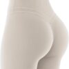 VOYJOY Womens Scrunch Workout Leggings Compression Butt Lifting Mid High Waist 26 Inches Seamless V Back Yoga Pants