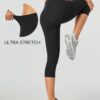 Heathyoga Capri Leggings for Women High Waisted Capri Leggings with Pockets for Women Tummy Control Yoga Pants Women