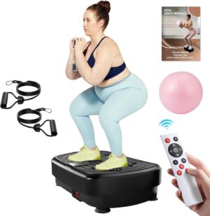 UCIN Vibration Plate Exercise Machine, Vibration Plate for Lymphatic Drainage, 10 Preset Mode & Manual Mode Vibration Plate for Weight Loss, Home Gym Exercise Equipment w/Pilates Ball