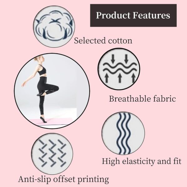 4 Pairs Yoga Socks for Women Non-Slip Grips & Straps,Ideal for Pilates, Pure Barre, Ballet,Dance,Barefoot