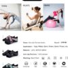 ABIRAM Yoga Socks Toeless Non-Slip Grips & Straps, for Pilates, Barre, Ballet, Bikram, Workout for Women