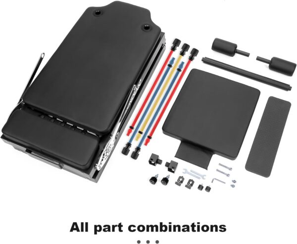 SENDIAN Foldable Pilates Equipment for Home Workouts,Pilates Reformer Machine for Home and Gym, Pilates Exercise Equipment with Jump Board, Additional 5 Color Cords