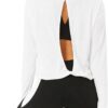 Bestisun Long Sleeve Workout Shirts Yoga Dance Tops Open Back Athletic Clothes for Women