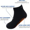 Ehdching 7/12 Pairs Pilate Anti Skid Trampoline Socks with Grips Non Slip Cotton Floor Yoga Socks for Kids/Men/Women
