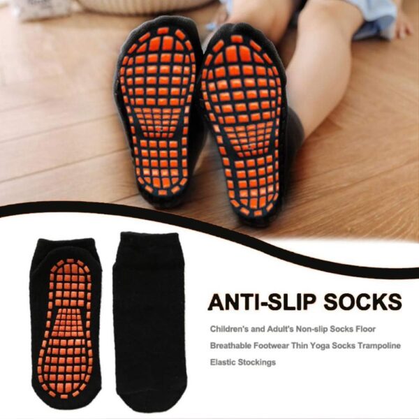 Ehdching 7/12 Pairs Pilate Anti Skid Trampoline Socks with Grips Non Slip Cotton Floor Yoga Socks for Kids/Men/Women