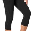 Heathyoga Capri Leggings for Women High Waisted Capri Leggings with Pockets for Women Tummy Control Yoga Pants Women