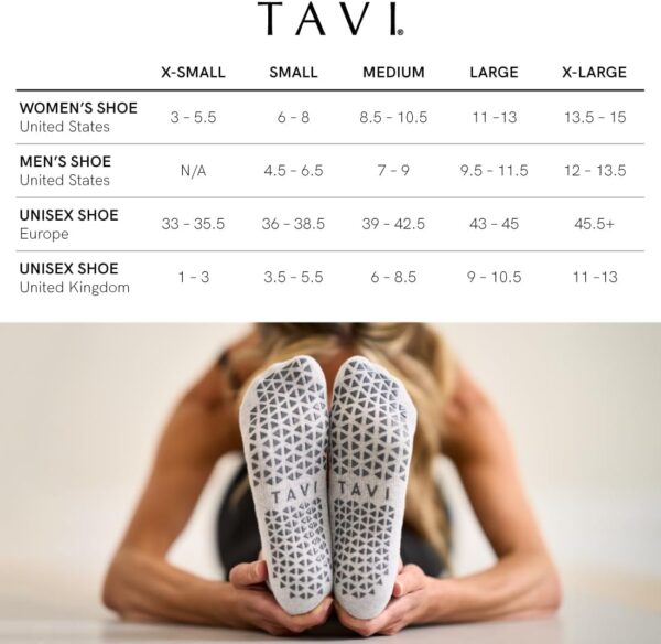 TAVI Women’s Maddie Grip Socks - Non-Slip Pilates Socks with Grips for Women, Yoga Socks, Barre Socks